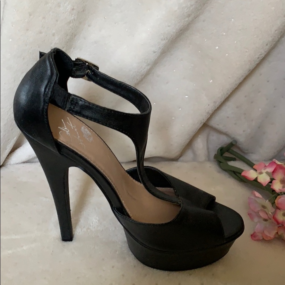 Black platform heels